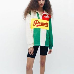 zara peanuts snoopy sweatshirt size S